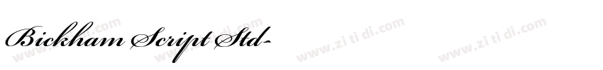 Bickham Script Std字体转换